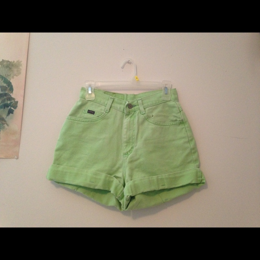 Authentic green high waisted shorts