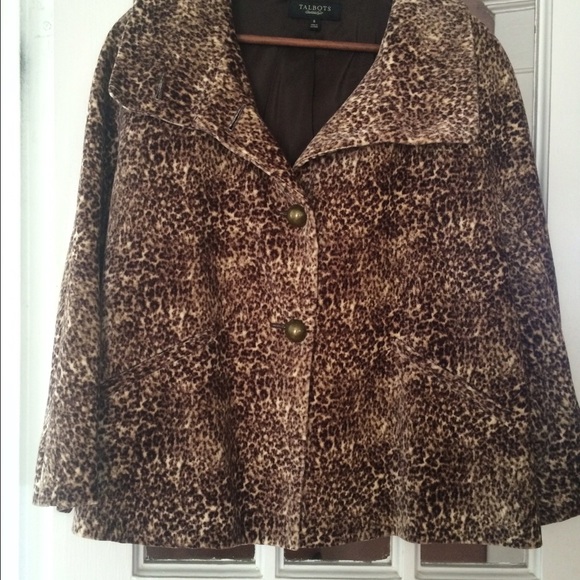 Talbots animal print jacket