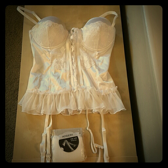 Lingerie white corset