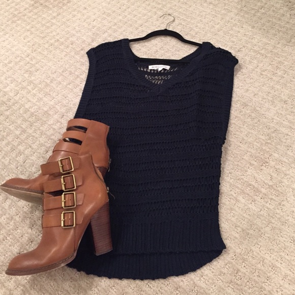 BCBG Crochet Vest