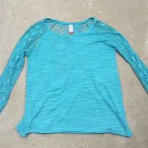 Lace long sleeve shirt