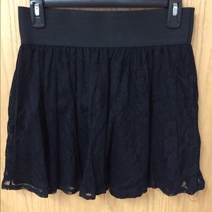Black lace skirt