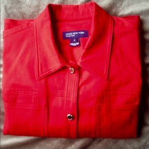 Sturdy Red Top/Jacket - Jones New York - L