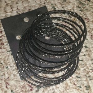 Black grey bangles