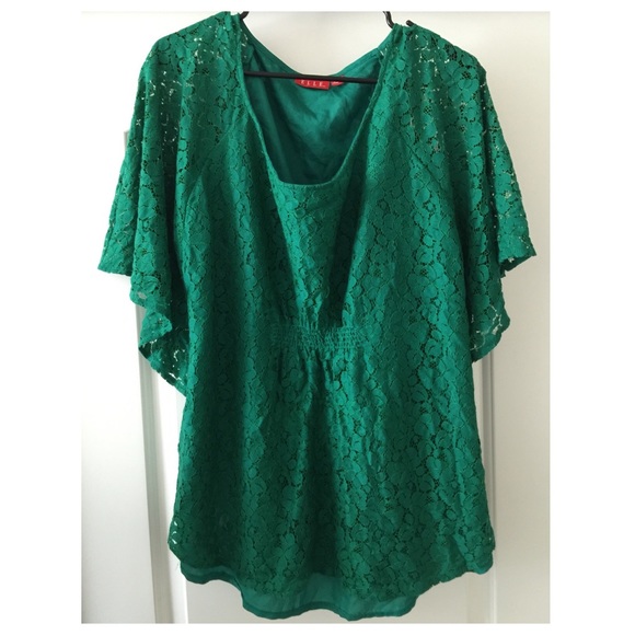 Green lace top
