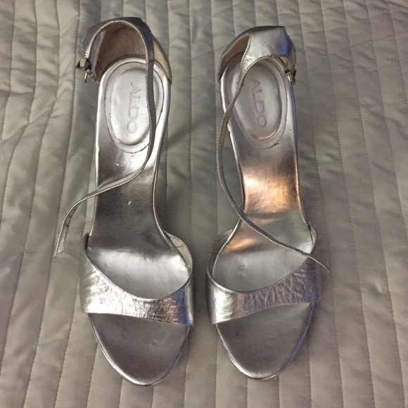 Silver dance shoes