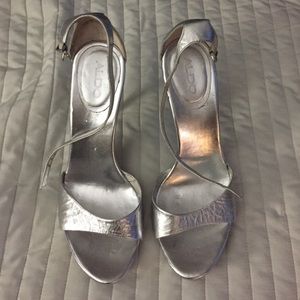 Silver dance shoes