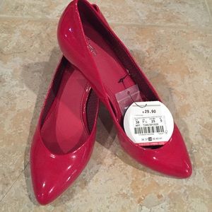 Red patent Zara heels