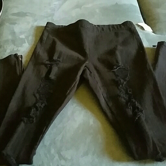 Joe's Black Denim Distressed Jeans