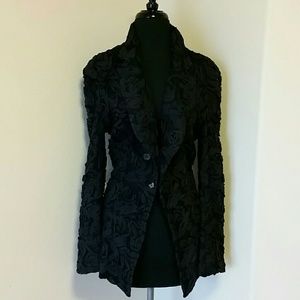 COMME DES GARCONS Lace Applique Equestrian Jacket