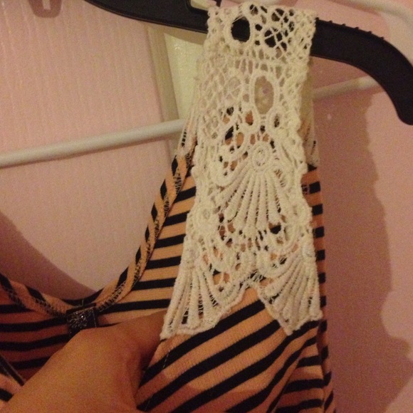 Stripped pink/ black dress - Picture 3 of 3