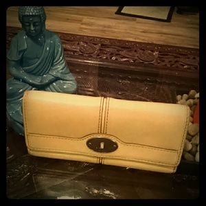 Mustard yellow fossil wsllet