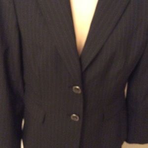 Antonio Melani pinstripe black pants suit 6