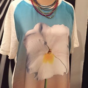 Zara flower graphic T-shirt size Large
