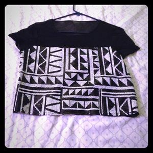 Shirt medium crop top