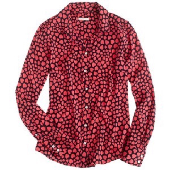 SOLD❤️Factory silk heart throb shirt - Picture 2 of 4