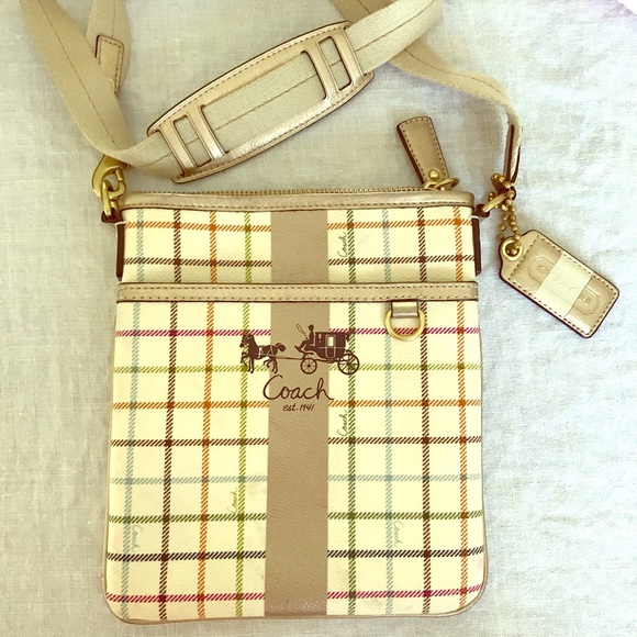 Coach Handbags - Coach plaid crossbody