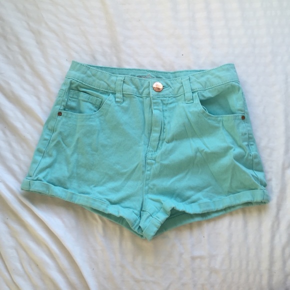 Blue high waisted shorts