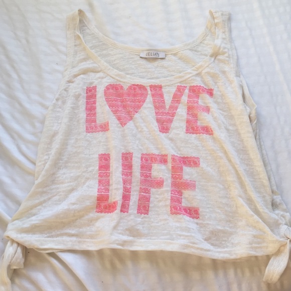 Delias love life crop tank
