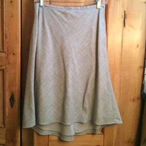 Stretch wool skirt with fishtail hem, size 0