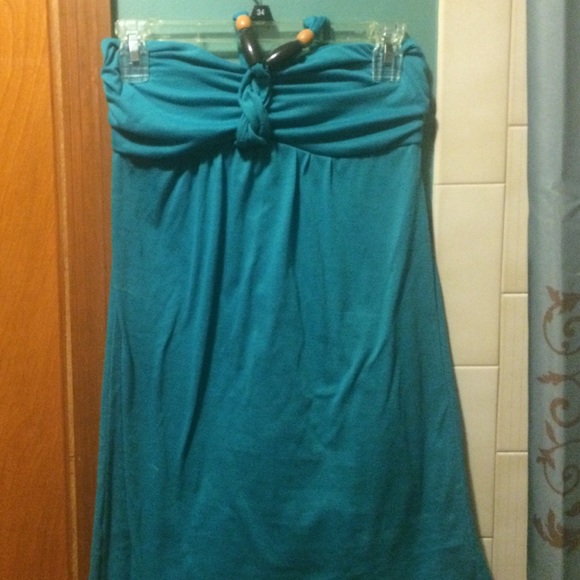 Short teal sundress