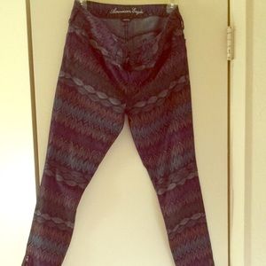 American Eagle Leaf-Patterned Skinny Jeans