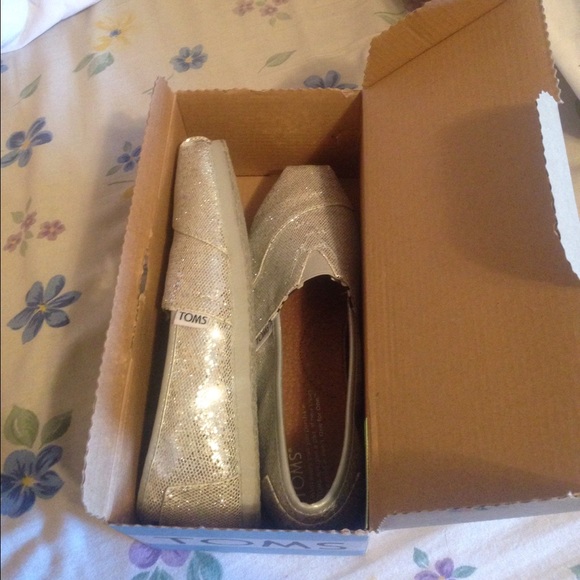 Sparkly Toms Never been worn.
