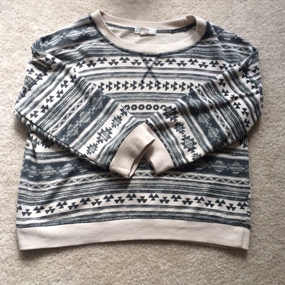 Aztec cream and black sweater