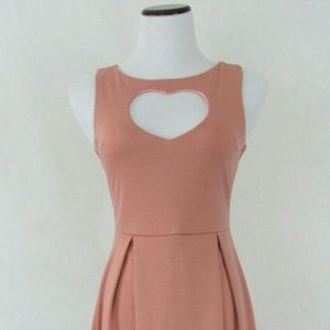 Blush Heart cut out Dress