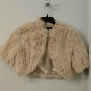 Fur cropped bolero