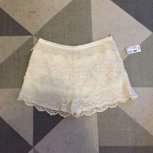 White Festival Floral Skirt Shorts