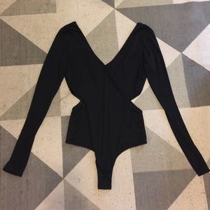 Black Silk Slim-Fitting One Piece