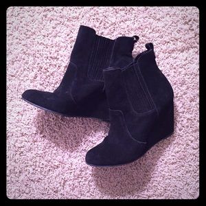 Black Suede BCBG booties