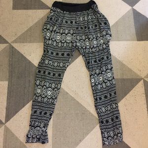 Oriental Print Baggy Beach Pants