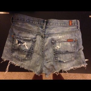 Sevens of all mankind size 30 cut off shorts