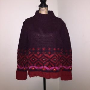 Burgundy EXPRESS Jeans sweater