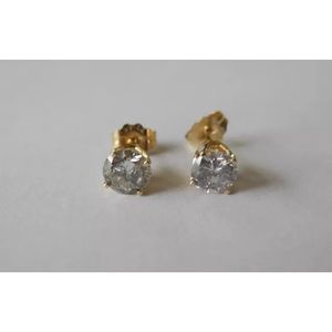14k Yellow Gold 0.80ct Diamond Earrings