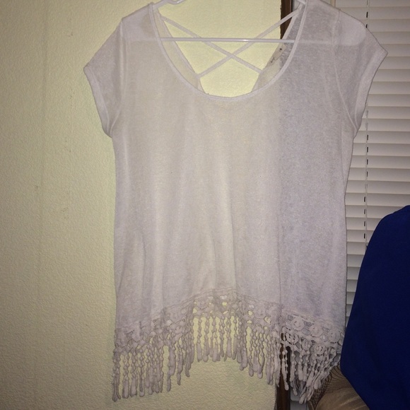 White see through top