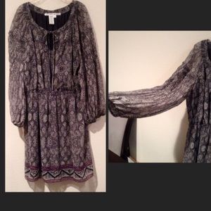 Max studio black paisley career dress