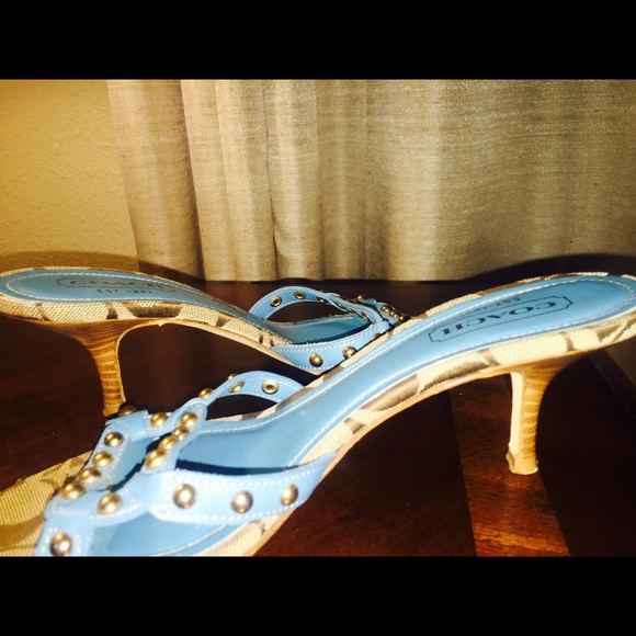 Coach teal blue sandals - Picture 2 of 3