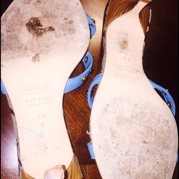 Coach teal blue sandals - Picture 3 of 3