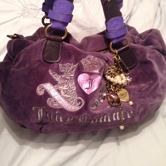 Purple Velour Juicy Couture Purse