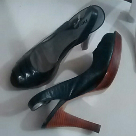 Navy Platform heels