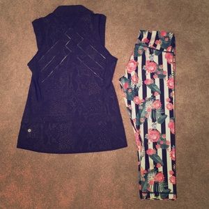 Lulu🍋 Black Animal print Light Speed Vest SZ 4