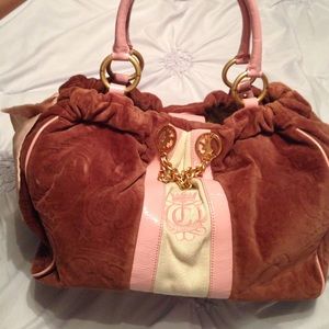 Brown and Pink Juicy Couture Purse