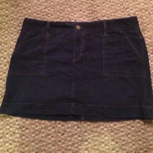 gap corduroy navy skirt
