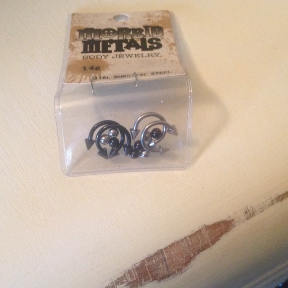 14g surgical steel body jewelry set