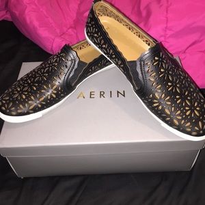 AERIN MUREX LEATHER SLIP ONS
