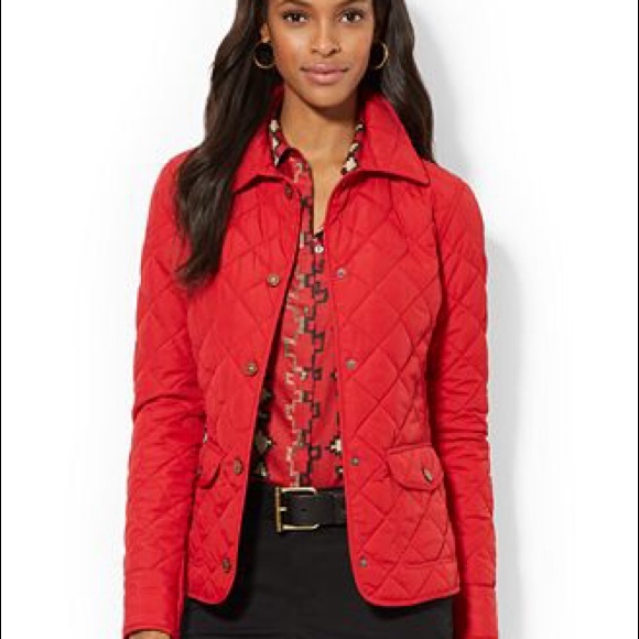 Ellen Tracy Jackets & Blazers - Ellen Tracy Red Quilted Coat SzPM