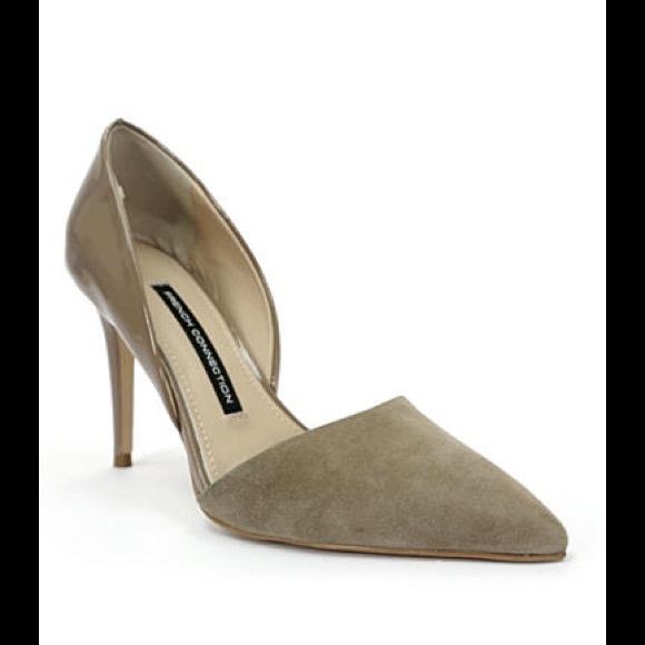French Connection suede pump - tan size 7